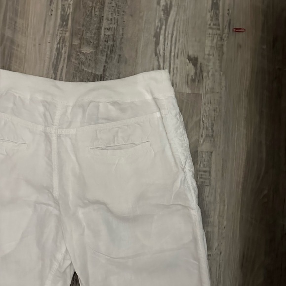 CP Shades Linen Drawstring Pants Womens Size 28 White Straight Leg - Picture 3 of 6